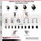 Service Caster 4 Inch 316SS Hard Rubber Swivel 3/4 Inch Expanding Stem Caster Set Brake SCC SCC-SS316EX20S414-HRS-TLB-34-4 - alternate 2